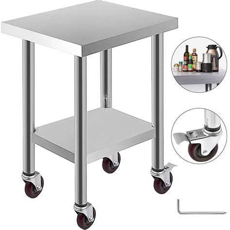 steel table workstation with cabinet on wheels|Stainless Steel Work Table With Wheels .